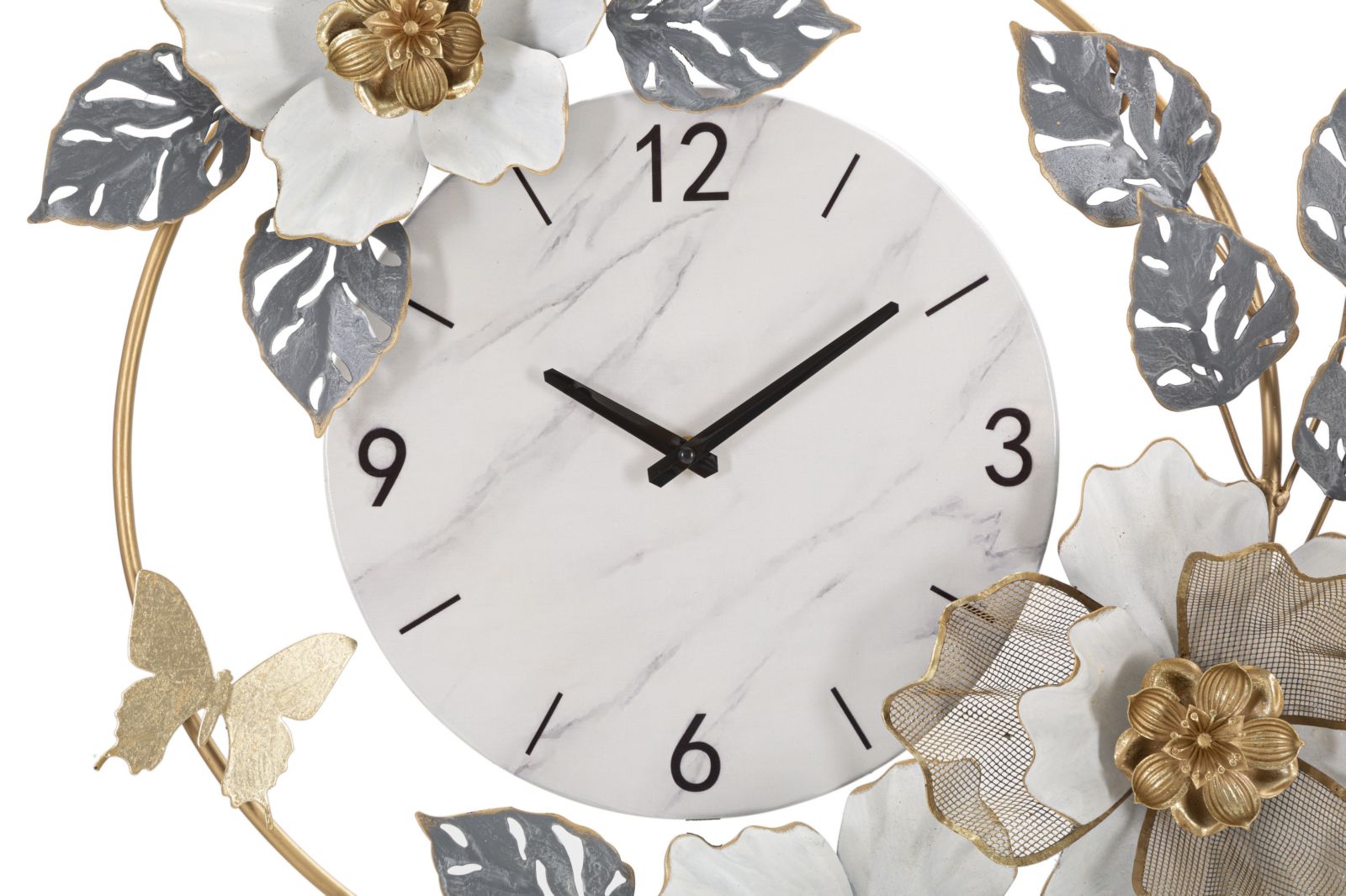 WALL CLOCK FLOWERS CM 64X8X64