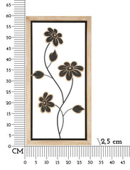 Panneau mural décoratif Girish métal et bois