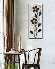 Panneau mural décoratif 3D Divaker Métal et Bois