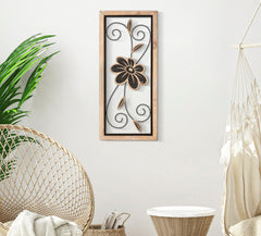Panneau mural décoratif 3D Koman Métal et Bois