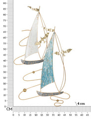 Panneau mural décoratif en métal Vela voiliers et mouettes