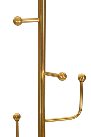 Lampe sur pied en métal doré abat-jour tissu blanc base en marbre