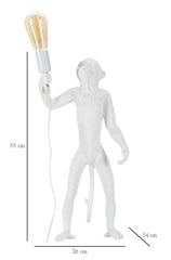 Lampe de table Singe Résine Blanc