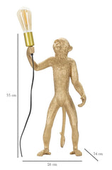 Lampe de table Singe Résine Or