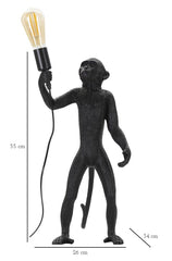 Lampe de table Singe Résine Noir