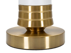 Lampe de table Whity métal doré et tissu blanc
