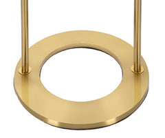 Lampe de table Glamy métal doré abat-jour en verre blanc