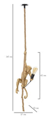 Lampe suspension Singe en résine