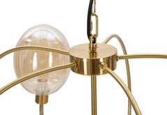 Lampe de plafond Vienne Métal Doré et Verre Fumé