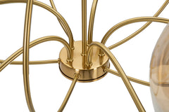 Lampe de plafond Vienne Métal Doré et Verre Fumé