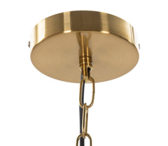 Lampe de plafond Vienne Métal Doré et Verre Fumé