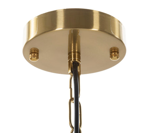 Plafonnier 3 lumières métal doré et verre