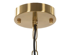 Plafonnier 5 lumières Versailles Métal Doré et Verre