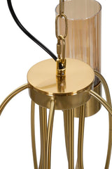 Plafonnier 5 lumières Versailles Métal Doré et Verre