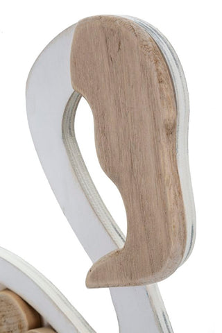 Sculpture Flamant en bois naturel