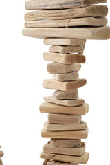 Sculpture suspendue Ancre en bois naturel