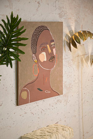 Peinture sur toile multi-ethnique femme cadre