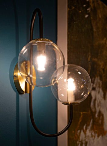 WALL LAMP IRON BLACK CM 36x24x45