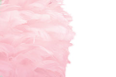 Lampe de table Slim en métal doré et abat-jour en plumes Rose