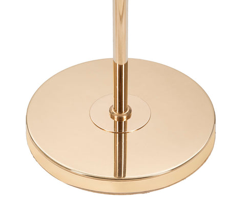 Lámpara de pie Slim Metal dorado Pantalla de plumas blancas