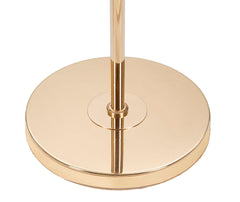 Lampe de sol Slim Métal doré Abat-jour en plumes Blanches