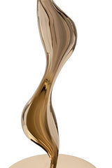Lampe de table Slim métal doré abat-jour en plumes blanches