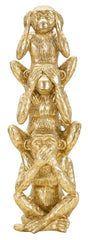 Statuette Singes dorée