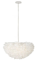 Lampe de plafond en plumes synthétiques