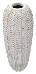 Vase en résine décoré feuilles