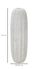 Vase en résine décoré feuilles