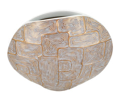 Vase résine décor géométrique