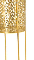 Porte-vases en métal doré ensemble de 2 pièces décorés de sculptures irrégulières