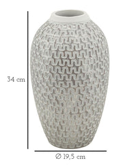 Vase en résine décoré sculptures médiévales
