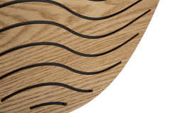 Miroir mural rond bois naturel
