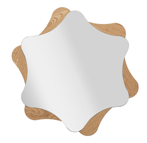 Espejo de pared Estrella de madera