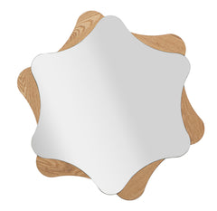 Miroir mural Étoile bois