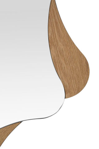 Espejo de pared Estrella de madera