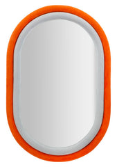 Miroir mural ovale tissu Orange