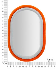 Miroir mural ovale tissu Orange