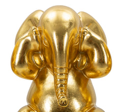 Ensemble de 3 éléphants assis dorés