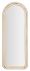 Miroir mural arche Cloe bois recouvert de Velours Crème