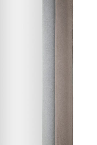 Miroir mural Cloe cadre en bois Tissu Velours Gris