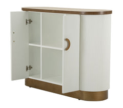 Armoire Tolosa Bois Blanc et Brun