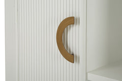 Armoire Tolosa Bois Blanc et Brun