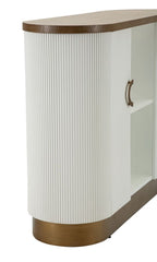 Armoire Tolosa Bois Blanc et Brun
