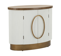 Armoire 2 portes Tolosa Bois Blanc plateau et inserts Bois Brun