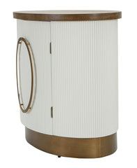 Armoire 2 portes Tolosa Bois Blanc plateau et inserts Bois Brun