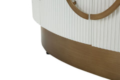 Armoire 2 portes Tolosa Bois Blanc plateau et inserts Bois Brun