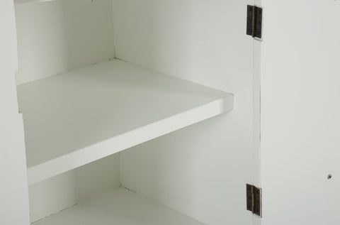 Armoire 2 portes Tolosa Bois Blanc plateau et inserts Bois Brun