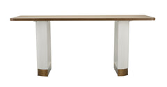 Table rectangulaire Tolosa Bois Blanc et Brun